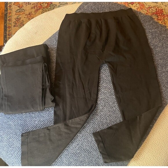 Anabel Capri Length Leggings Plus Size Set Of 3 Black - Picture 1 of 3